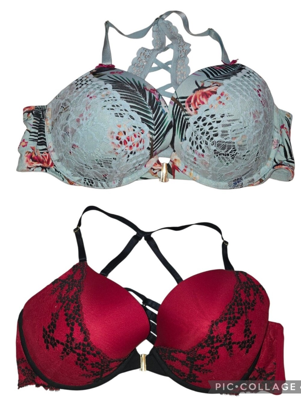 2 Cacique Front Close Underwire Bras